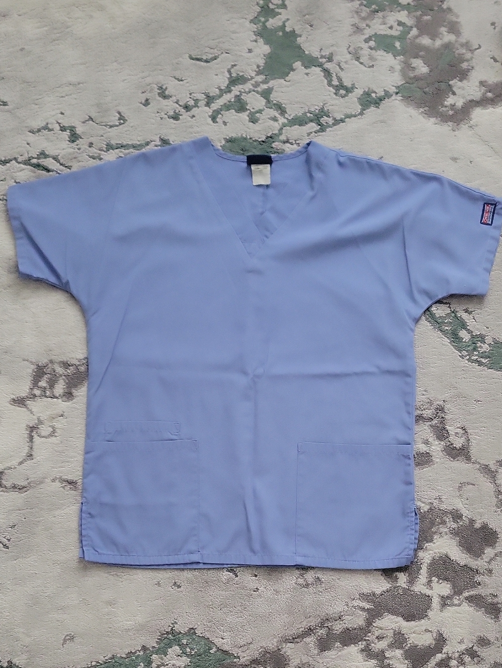 Cherokee Blue Womens 's V-Neck Medical Scrub Top Size XS